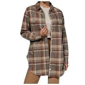 NEW 7DIAMONDS generation plaid shacket in fog